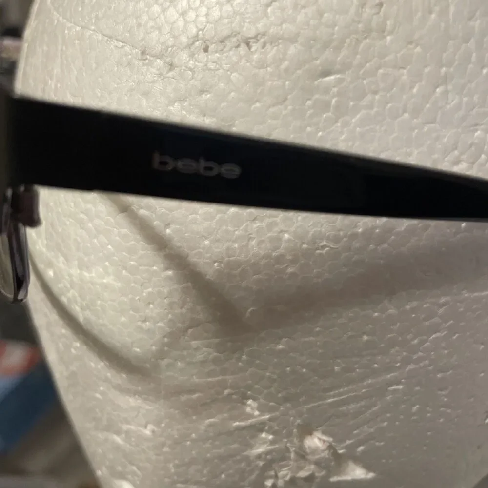 Bebe Eyeglasses Frames BB5185 100 Black Rectangle Rim Floral